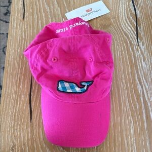 Vineyard Vines Bright Pink Hat with Whale Patch